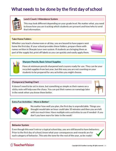 Back to School Checklist